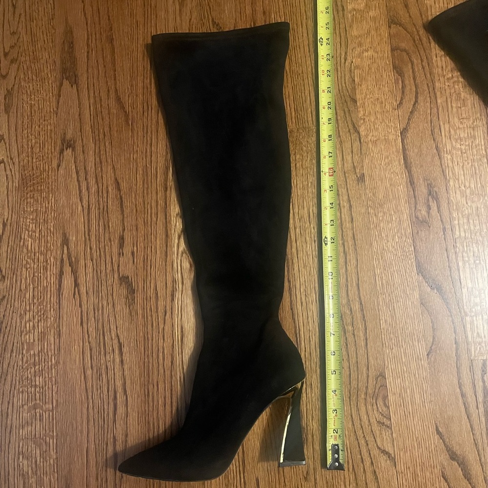 jLo Black Suede Size 10 over the knee boots.